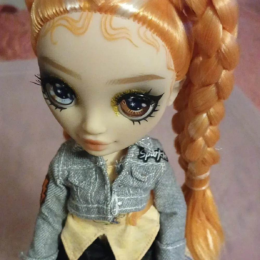 Rainbow High Doll with Orange Hair and Gray Jacket